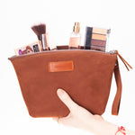 Luna Leather Makeup Bag