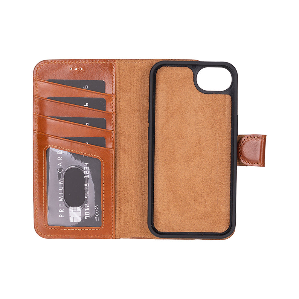Magic iPhone 17E 16E Compatible Detachable Leather Wallet Case