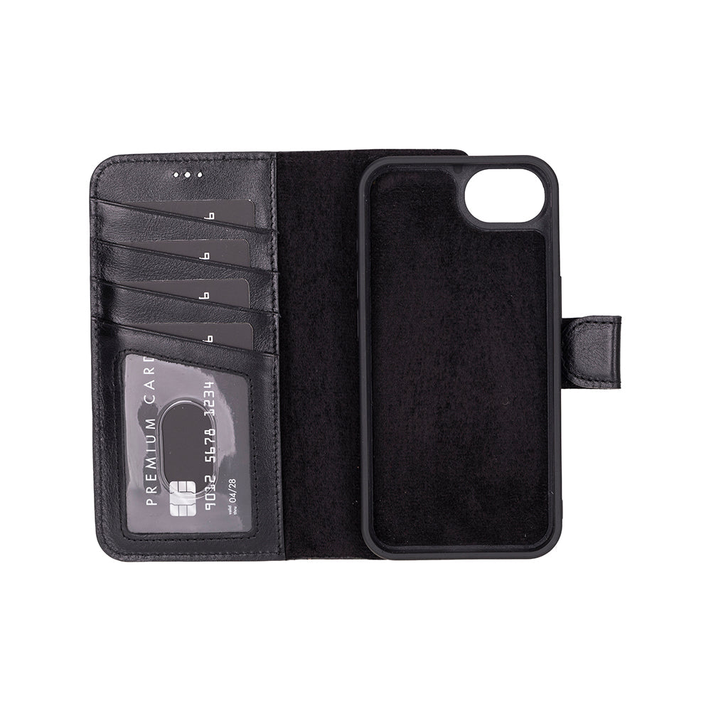 Magic iPhone 17E 16E Compatible Detachable Leather Wallet Case