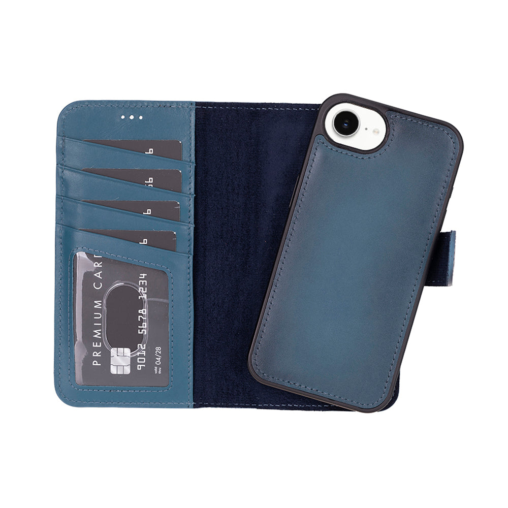 Magic iPhone 17E 16E Compatible Detachable Leather Wallet Case
