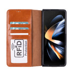 Handcrafted Leather Wallet Case, RFID Blocking, Samsung Galaxy Z Fold 5 (Rune)