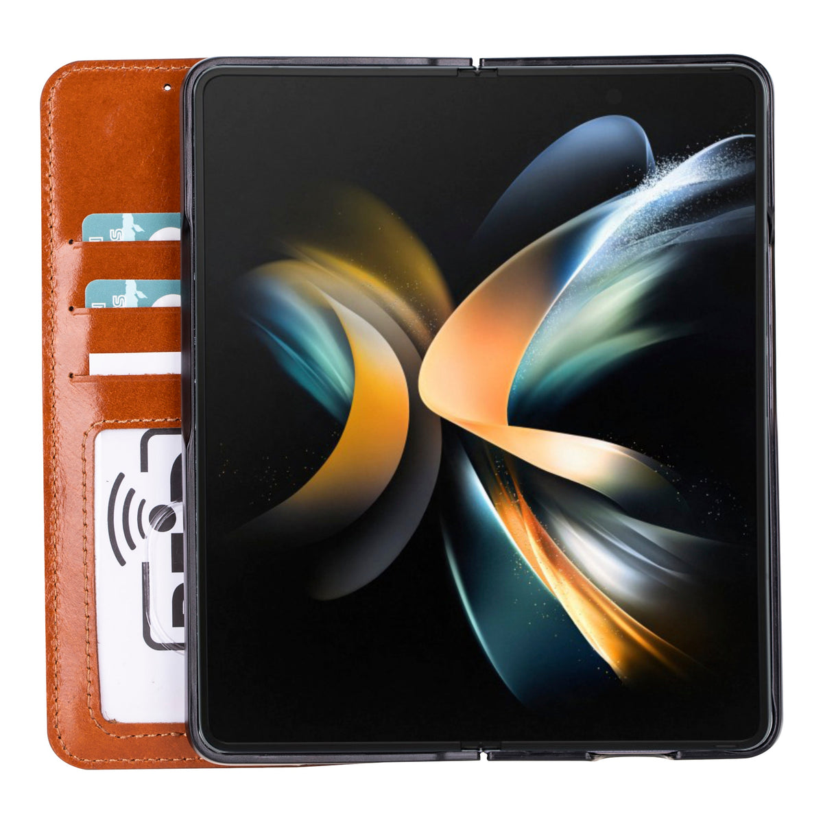 Handcrafted Leather Wallet Case, RFID Blocking, Samsung Galaxy Z Fold 5 (Rune)