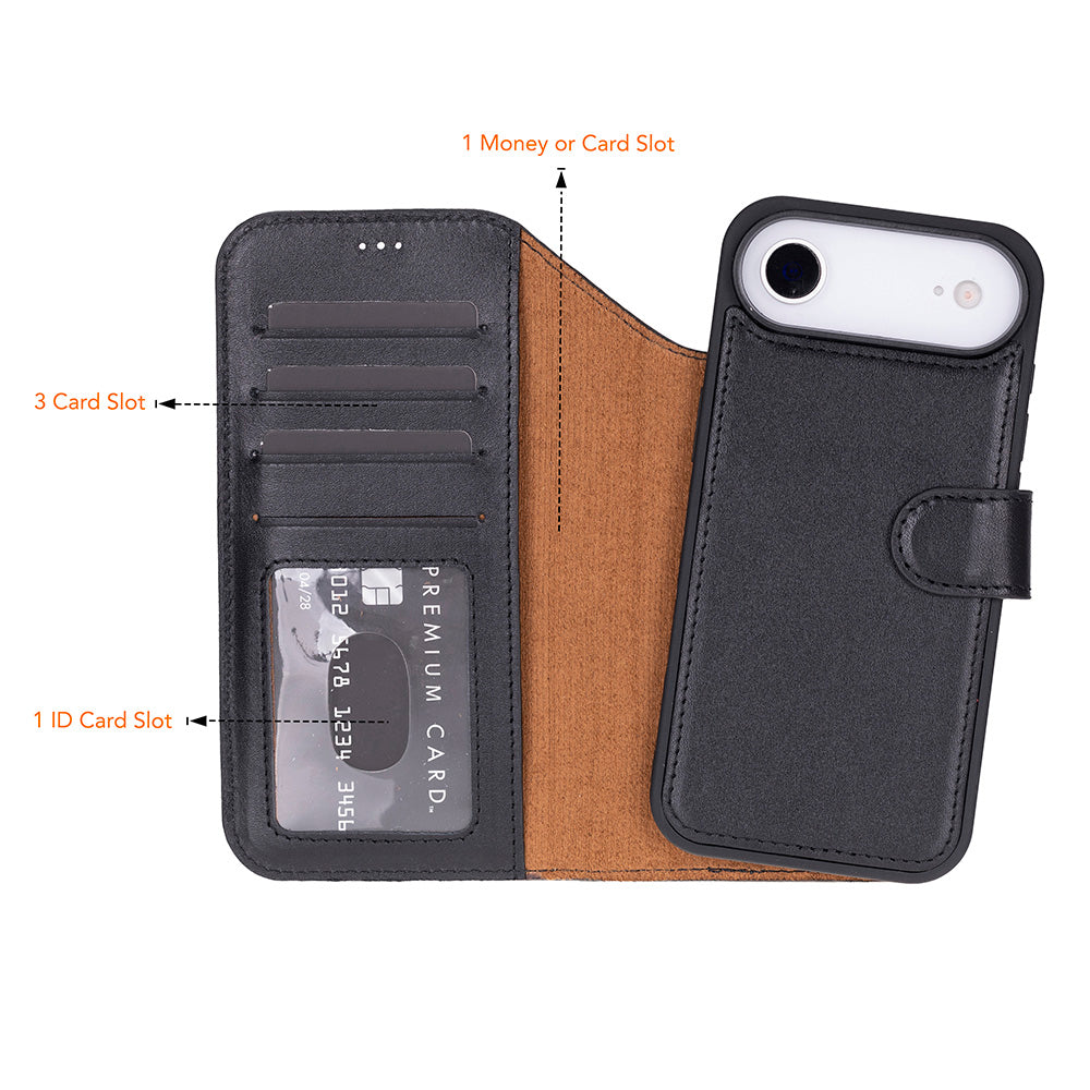 Magic iPhone 17 Series Leather Detachable Wallet Case