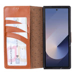 Handcrafted Leather Wallet Case for Samsung Galaxy Z Fold 6 – RFID Blocking (Zephyr)