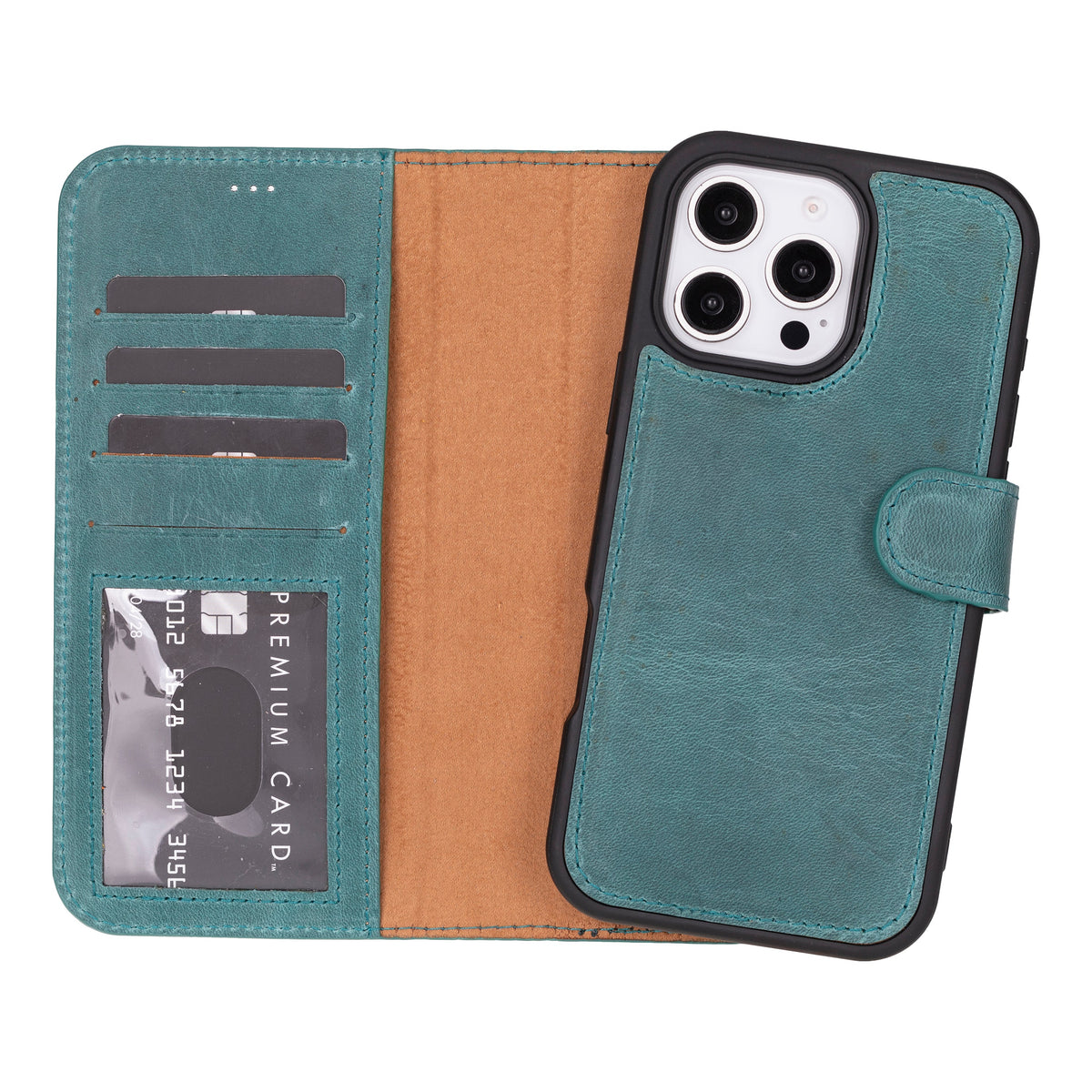 Magic iPhone 16 Series Detachable Leather Wallet Case