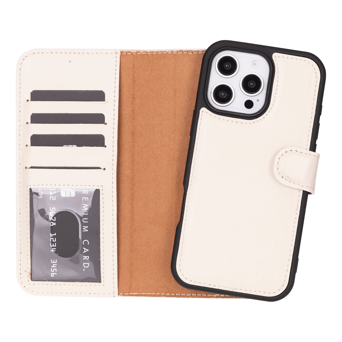 Magic iPhone 16 Series Detachable Leather Wallet Case