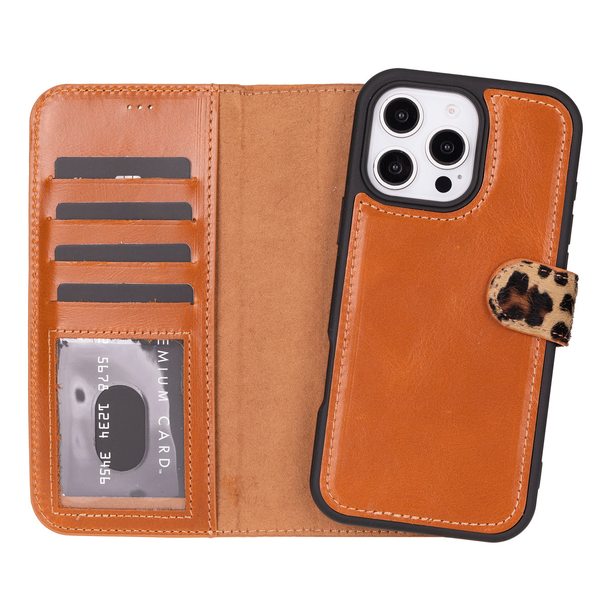 Magic iPhone 16 Series Detachable Leather Wallet Case