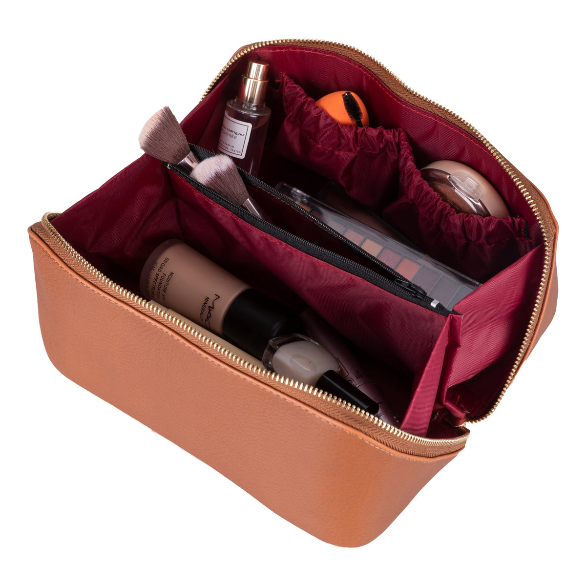 Natalie Leather Make up Bag