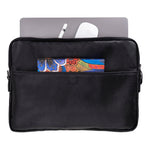 Slim Leather Laptop Bag, Genuine Leather Case, Shoulder Strap (Elona)