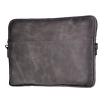 Slim Leather Laptop Bag, Genuine Leather Case, Shoulder Strap (Elona)