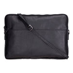 Slim Leather Laptop Bag, Genuine Leather Case, Shoulder Strap (Elona)