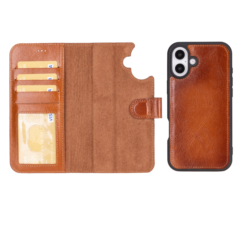 Magic iPhone 16 Series Detachable Leather Wallet Case