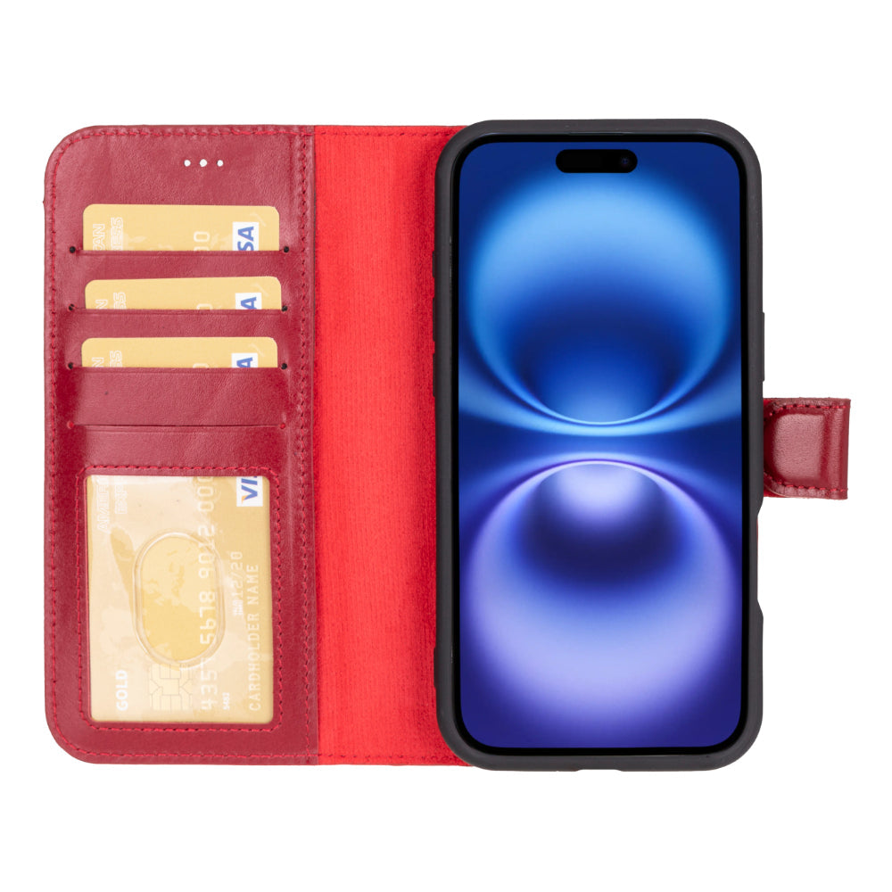 Magic iPhone 16 Series Detachable Leather Wallet Case