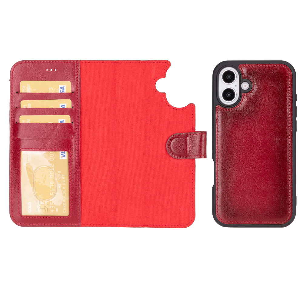 Magic iPhone 16 Series Detachable Leather Wallet Case