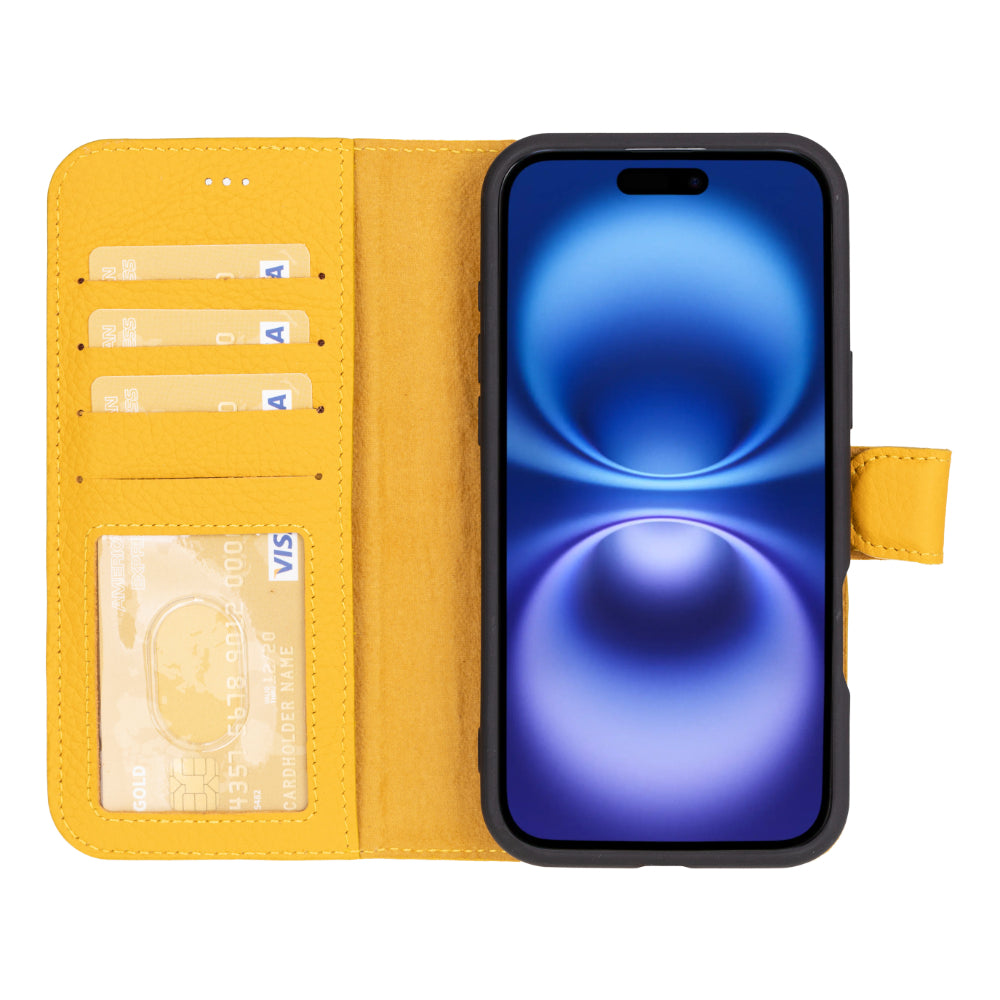 Magic iPhone 16 Series Detachable Leather Wallet Case