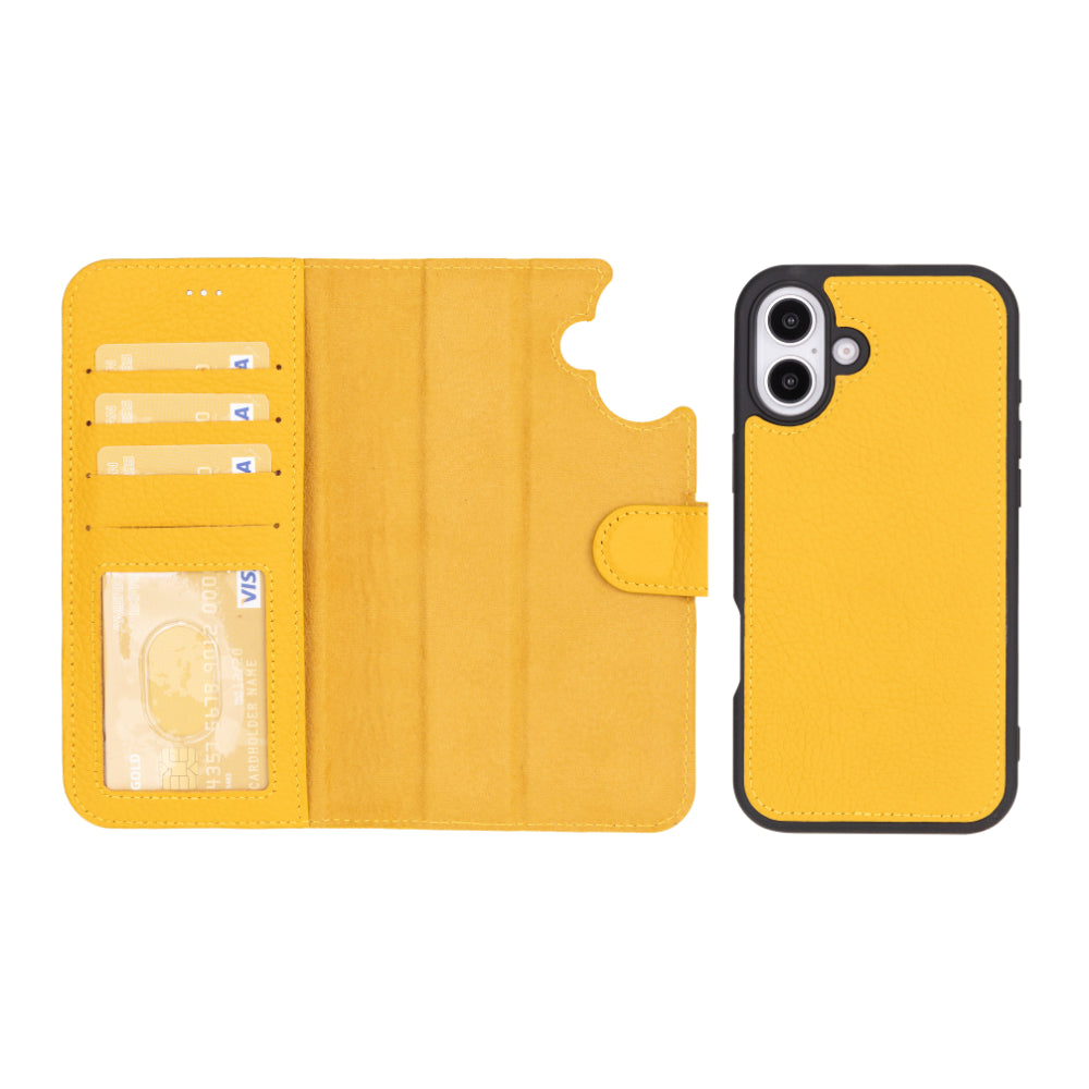 Magic iPhone 16 Series Detachable Leather Wallet Case