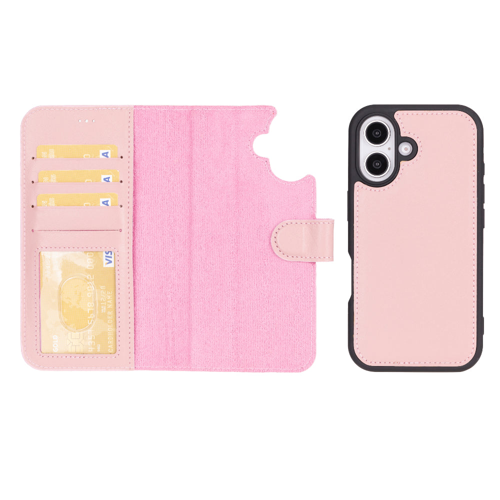Magic iPhone 16 Series Detachable Leather Wallet Case