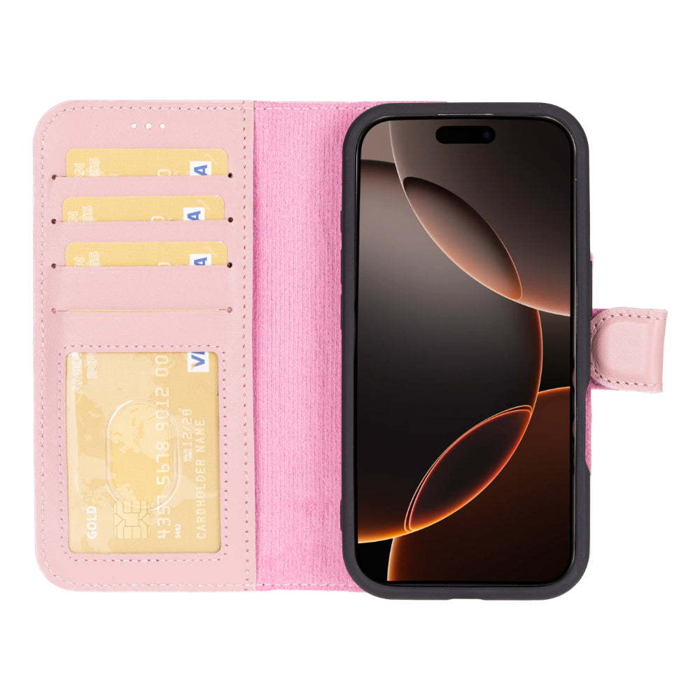 Magic iPhone 16 Series Detachable Leather Wallet Case