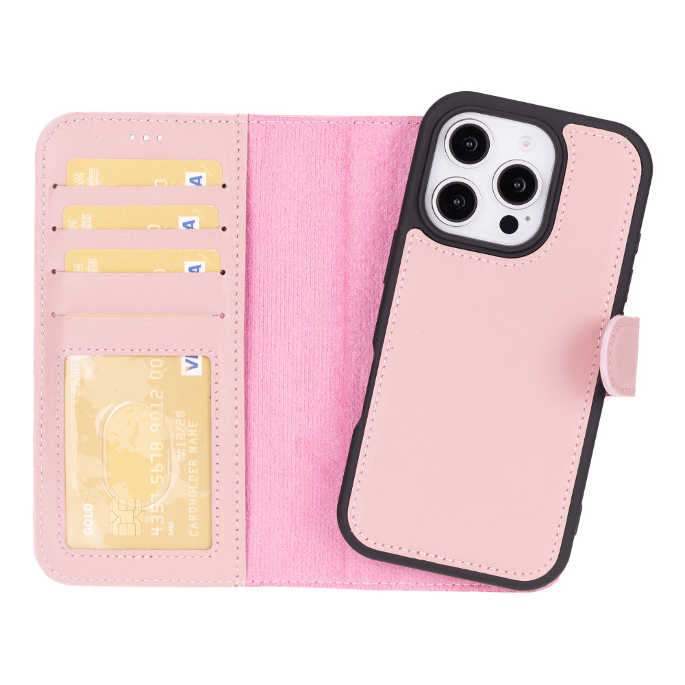 Magic iPhone 16 Series Detachable Leather Wallet Case