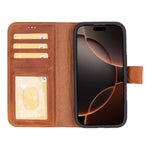 Magic iPhone 16 Series Detachable Leather Wallet Case