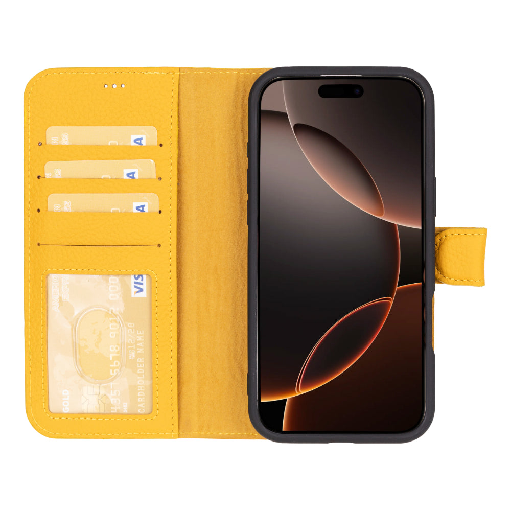 Magic iPhone 16 Series Detachable Leather Wallet Case