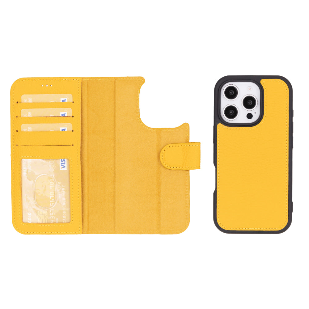 Magic iPhone 16 Series Detachable Leather Wallet Case