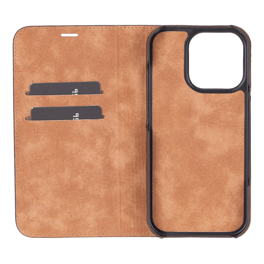 The Stockholm iPhone 16 Series Leather Folio Case