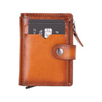 Leather Card Holder, RFID Blocking Slim Wallet with Quick-Access & Coin Pocket (Velto)