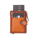 Leather Card Holder, RFID Blocking Slim Wallet with Quick-Access & Coin Pocket (Velto)