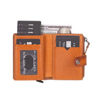 Leather Card Holder, RFID Blocking Slim Wallet with Quick-Access & Coin Pocket (Velto)