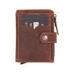Leather Card Holder, RFID Blocking Slim Wallet with Quick-Access & Coin Pocket (Velto)