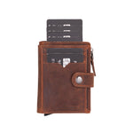 Leather Card Holder, RFID Blocking Slim Wallet with Quick-Access & Coin Pocket (Velto)