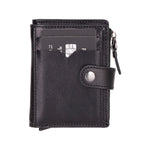 Leather Card Holder, RFID Blocking Slim Wallet with Quick-Access & Coin Pocket (Velto)
