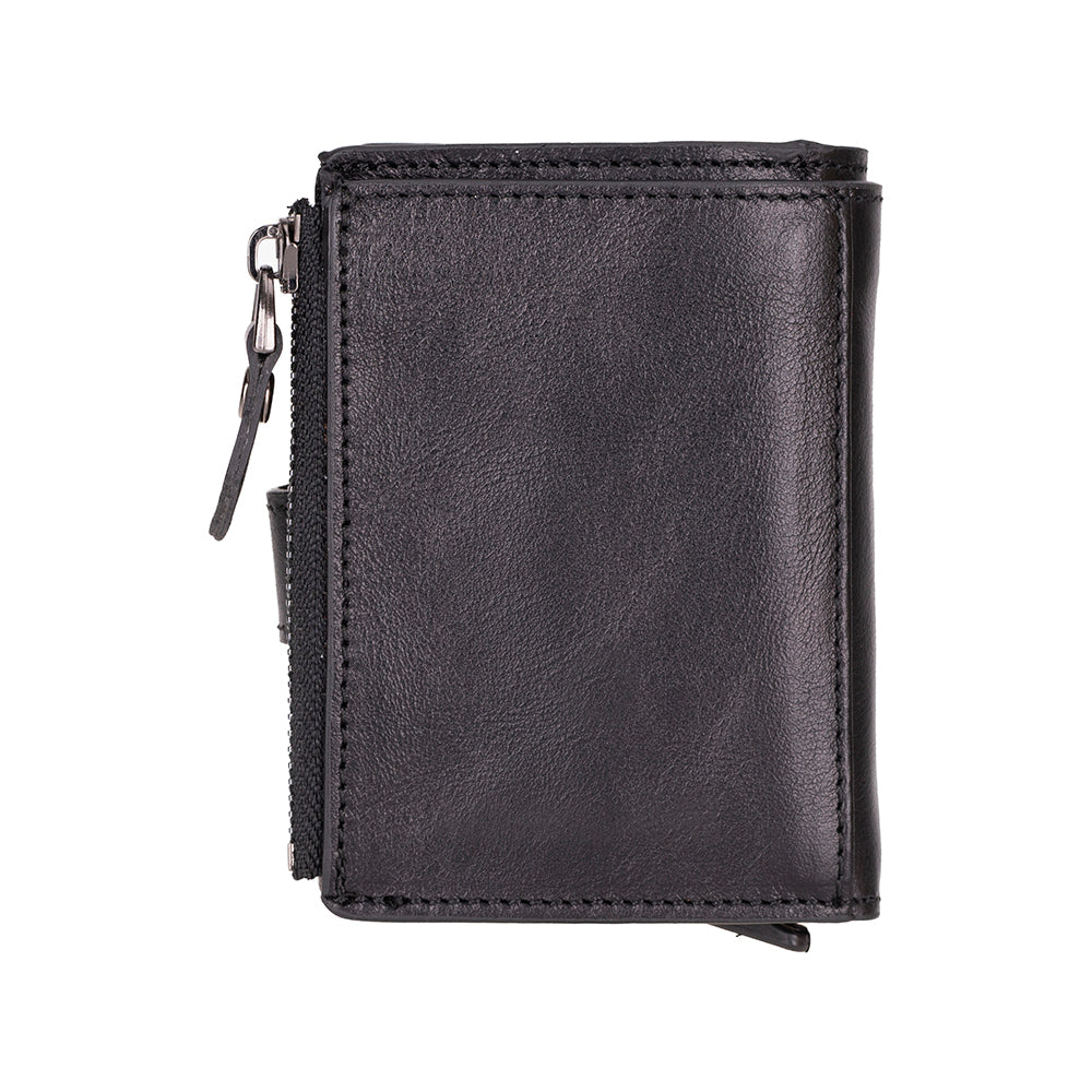 Leather Card Holder, RFID Blocking Slim Wallet with Quick-Access & Coin Pocket (Velto)