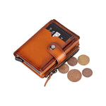 Leather Card Holder, RFID Blocking Slim Wallet with Quick-Access & Coin Pocket (Velto)