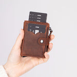 Leather Card Holder, RFID Blocking Slim Wallet with Quick-Access & Coin Pocket (Velto)