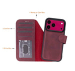 Magic iPhone 18 Pro Leather Detachable Wallet Case
