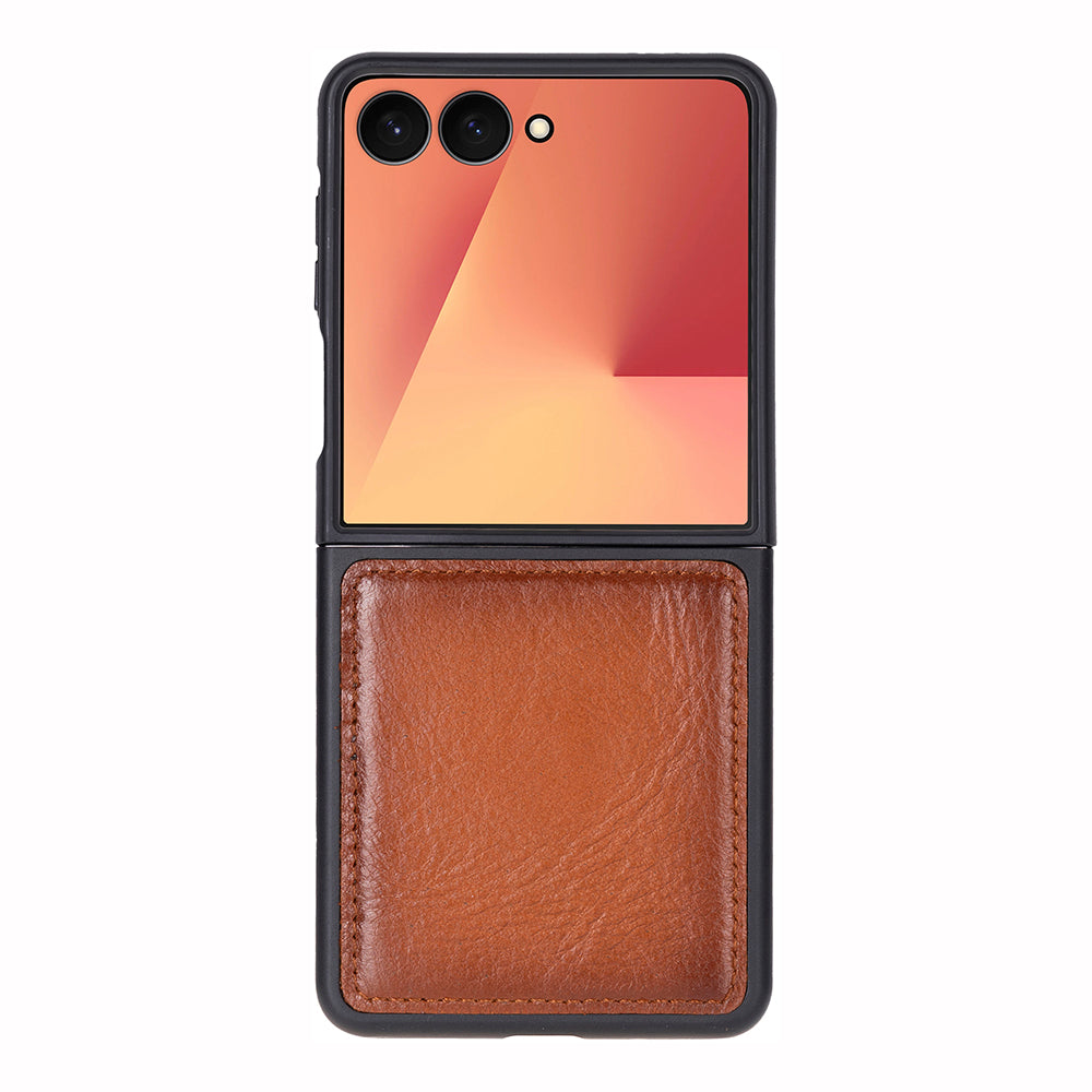 Slim Leather Case for Samsung Galaxy Z Flip 7 (Lune)