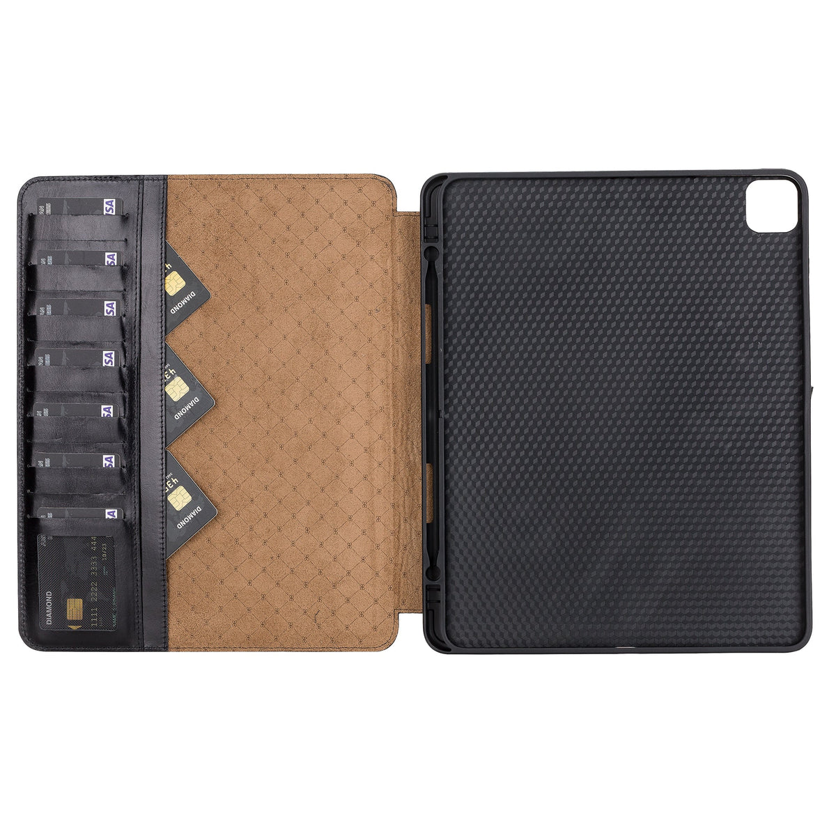 Apple iPad Pro 7th Generation 13 inch Genuine Leather Wallet Case (2024) Eto