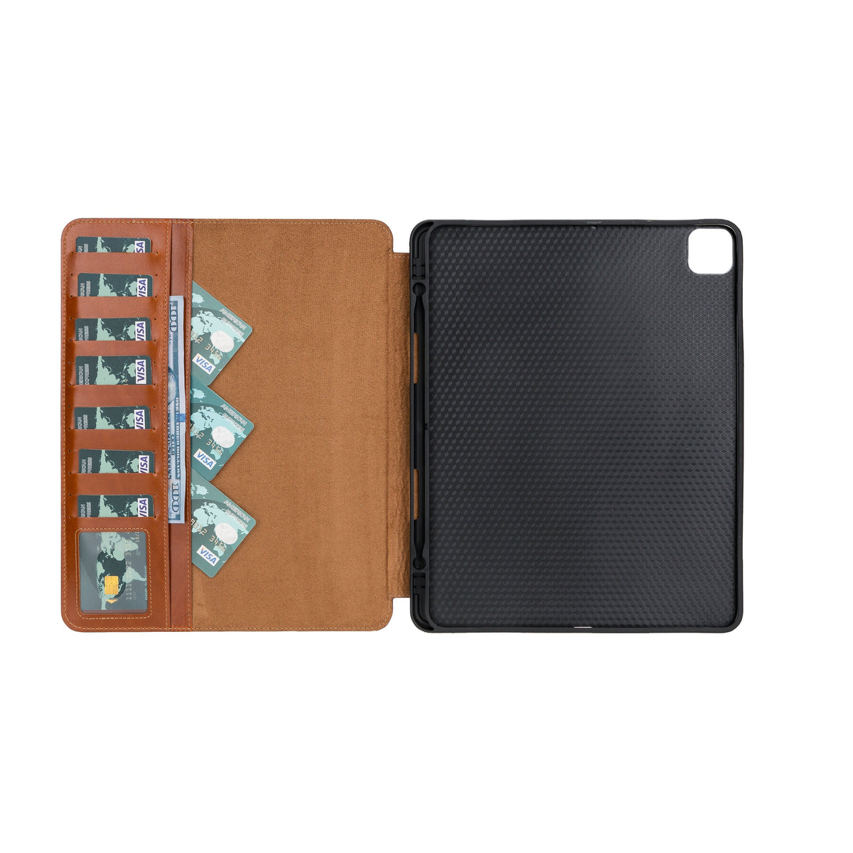 Apple iPad Pro 7th Generation 13 inch Genuine Leather Wallet Case (2024) Eto