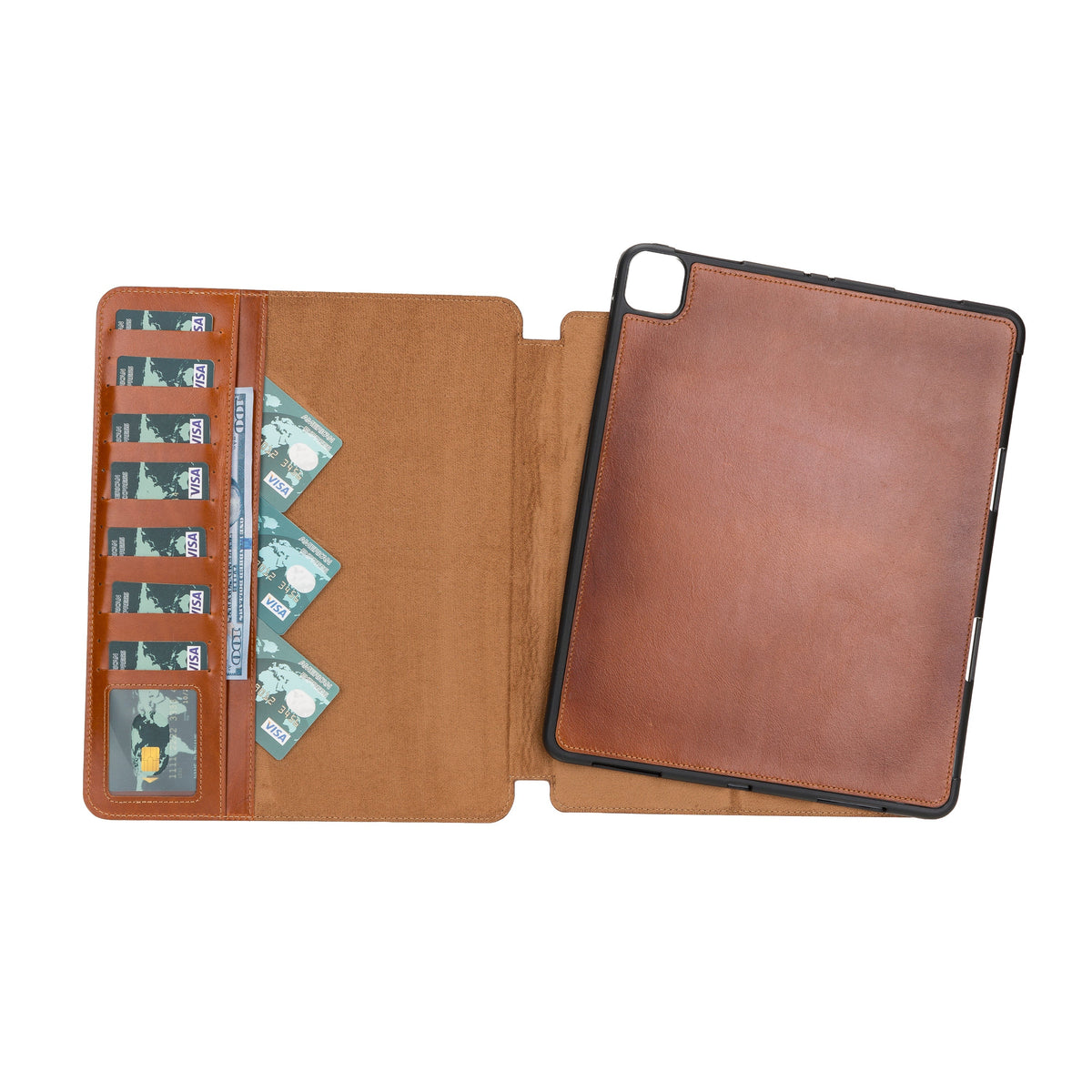 Apple iPad Pro 7th Generation 13 inch Genuine Leather Wallet Case (2024) Eto