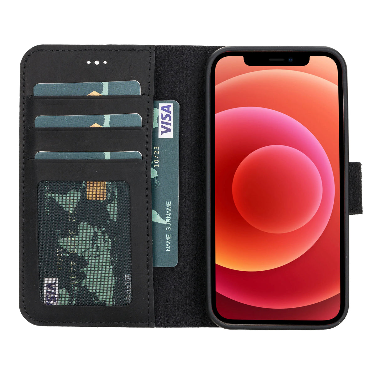 Liluri iPhone 12 Mini Detachable Leather Wallet Case