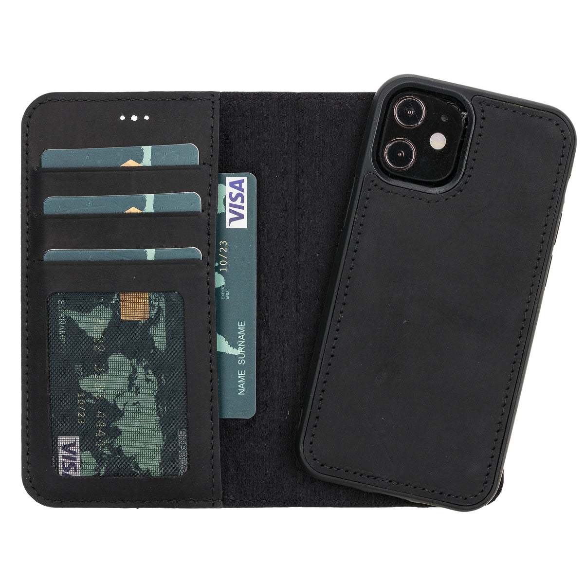 Liluri iPhone 12 Mini Detachable Leather Wallet Case