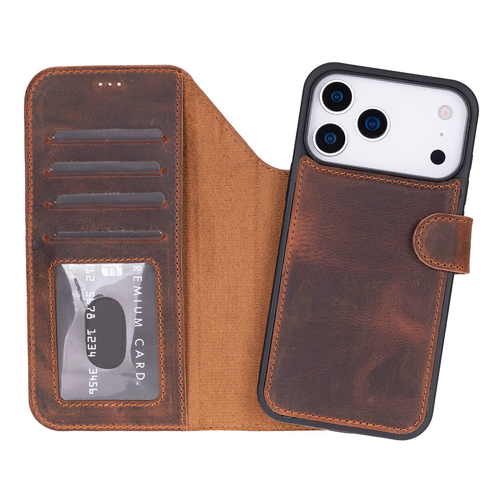 Magic iPhone 17 Series Leather Detachable Wallet Case