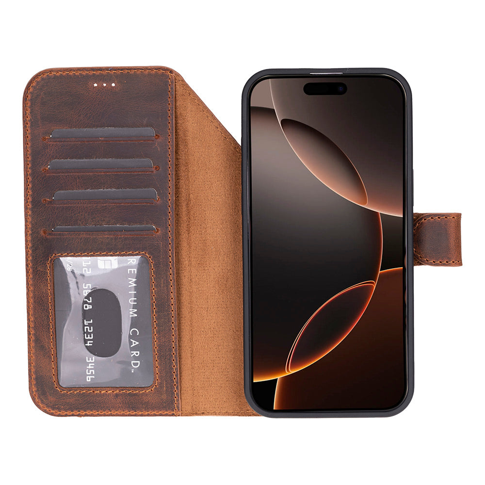 Magic iPhone 17 Series Leather Detachable Wallet Case
