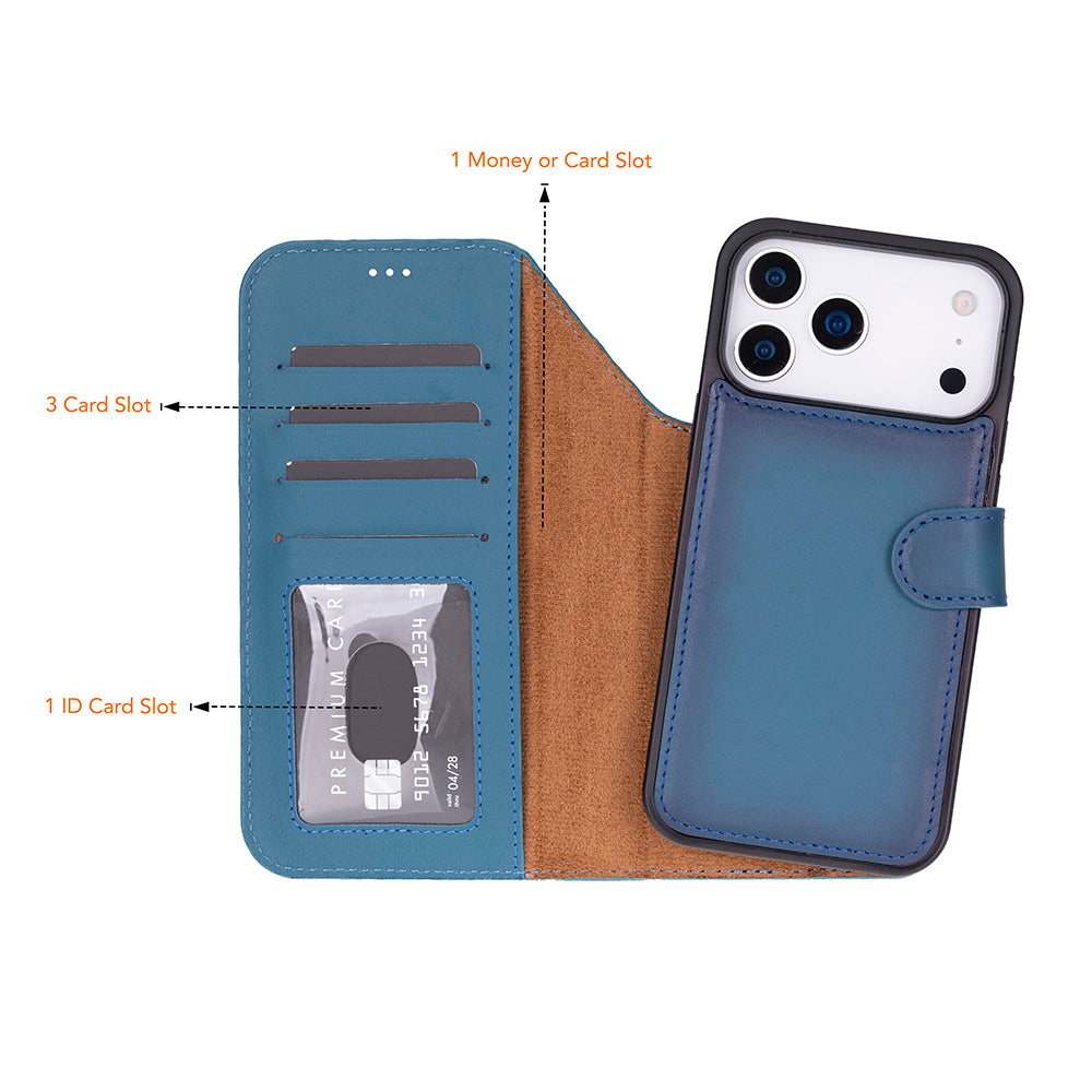 Magic iPhone 17 Series Leather Detachable Wallet Case