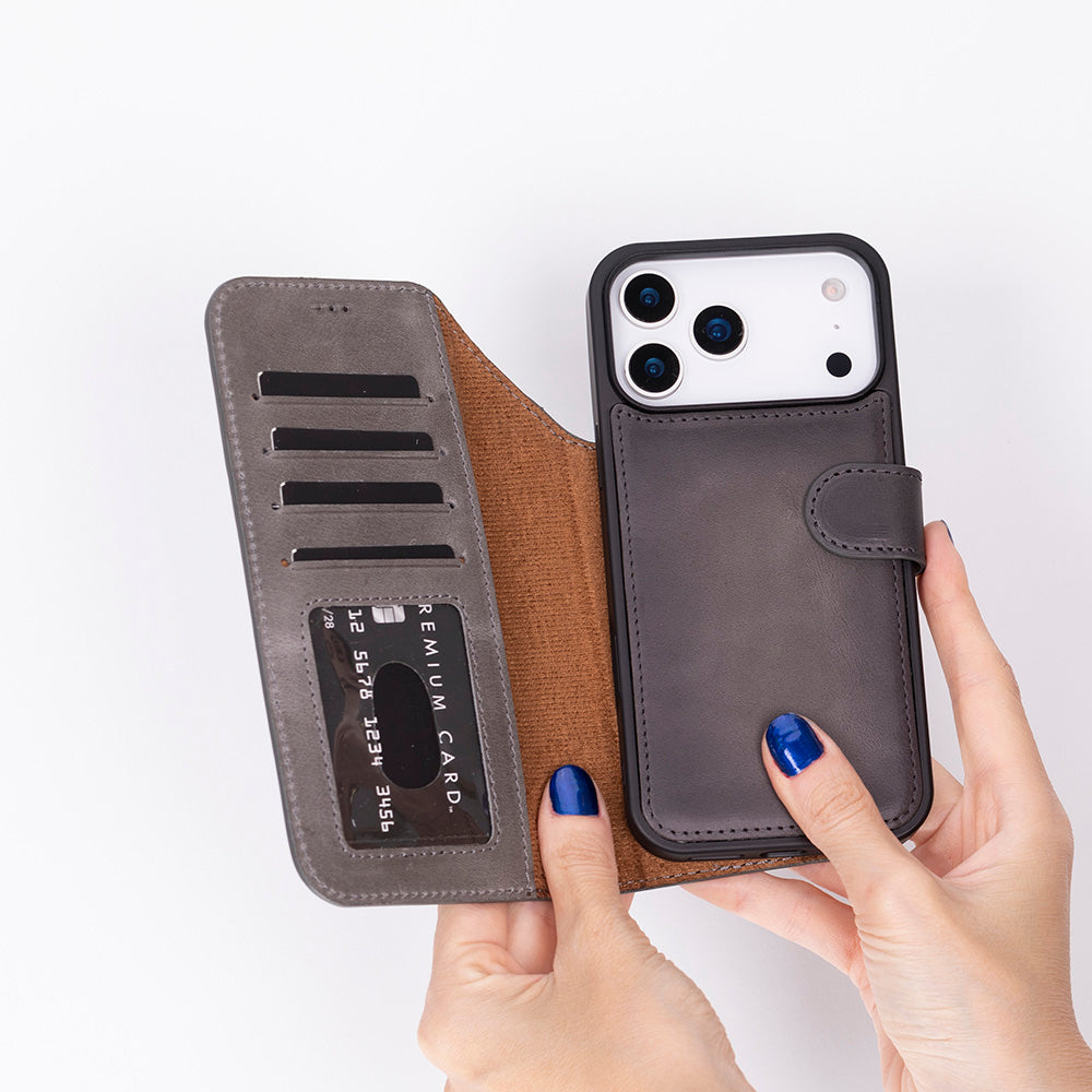 Magic iPhone 17 Series Leather Detachable Wallet Case