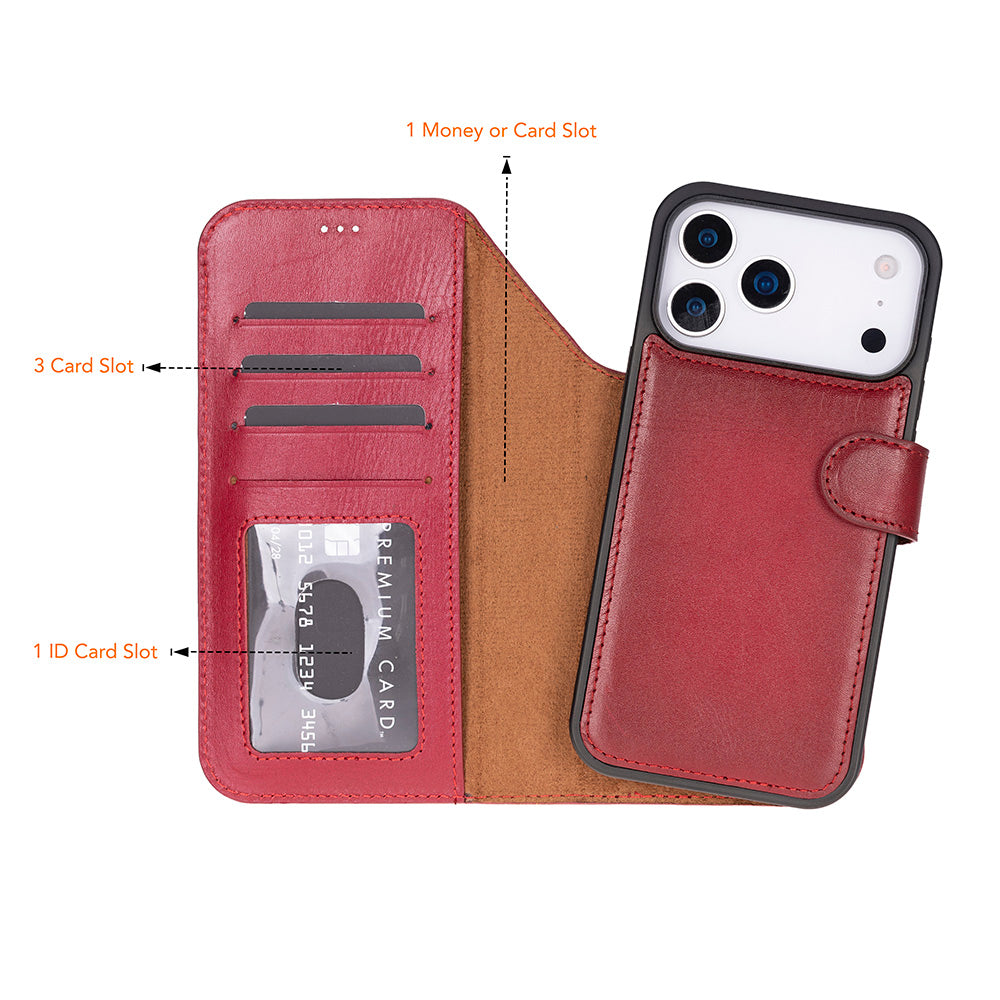 Magic iPhone 17 Series Leather Detachable Wallet Case