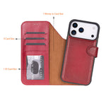 Magic iPhone 17 Series Leather Detachable Wallet Case