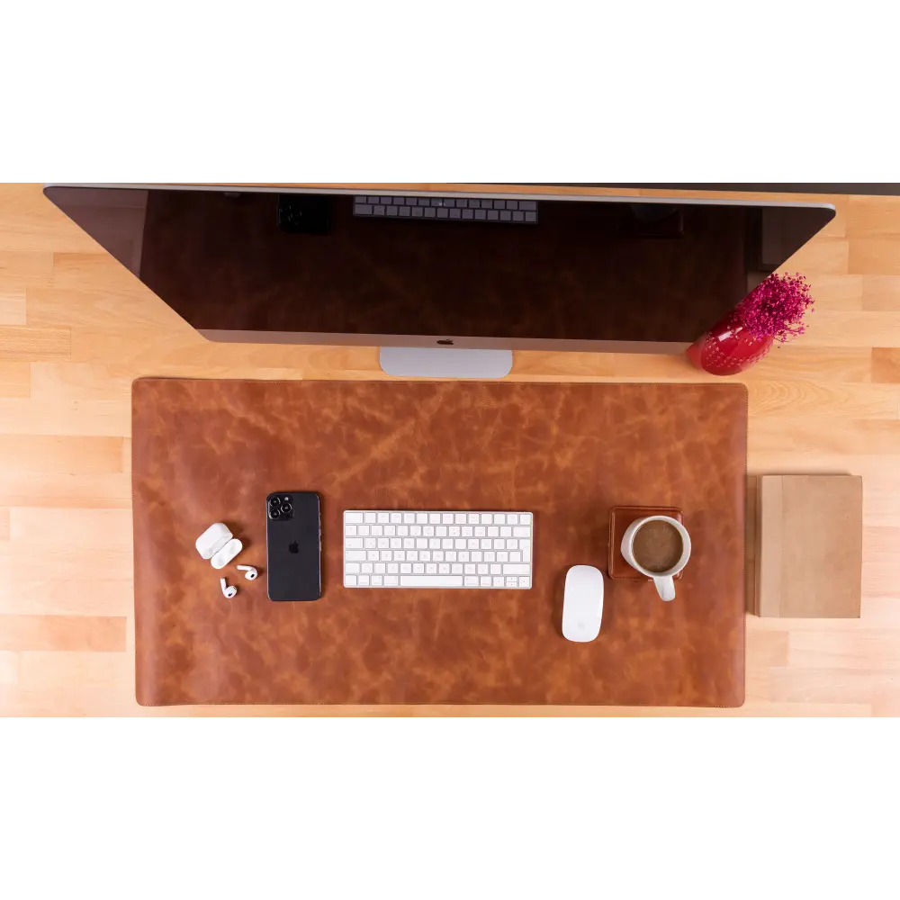 Leather Desk Mat: Water-Repellent Office Pad (Vero)
